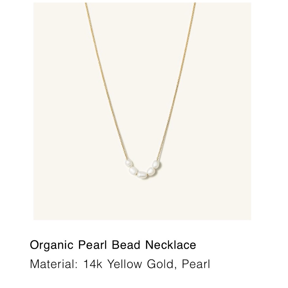Mejuri Organic Pearl Bead Necklace 14k Gold